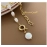 1pcs Gold-color Necklace Hip Hop Style Faux Imitation-pearl Pendant Handmade Curved Needle Sewable Fashion Jewelr