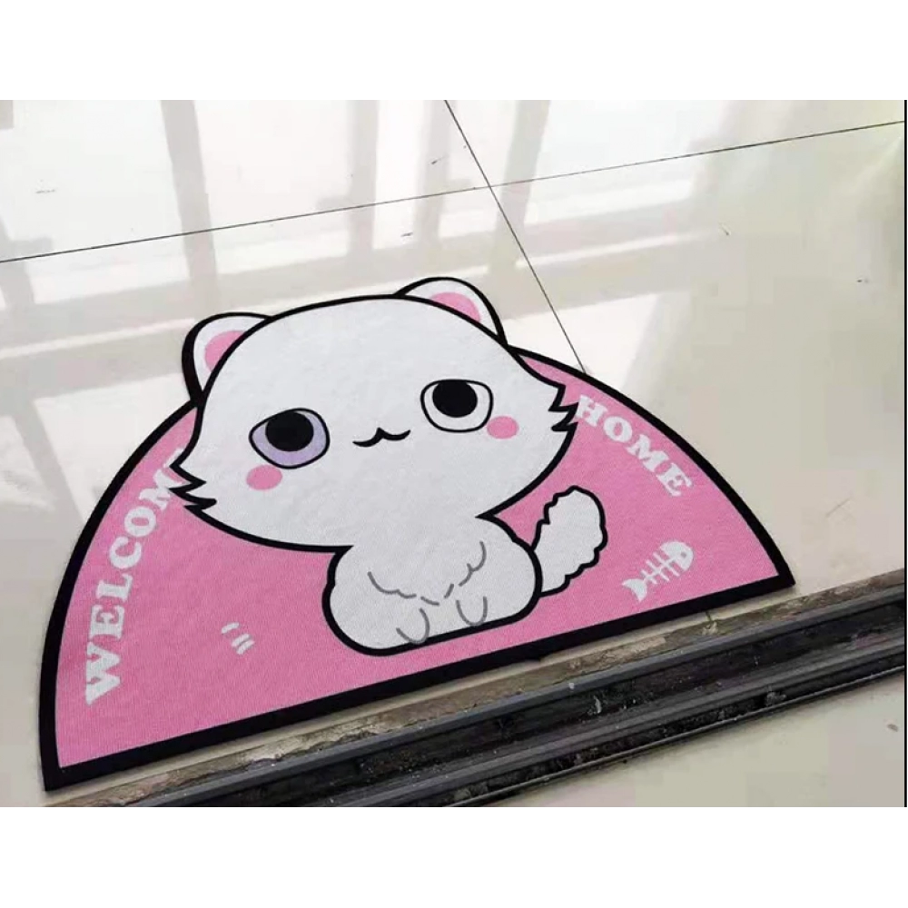 Semicircular Cartoon Door Mat Welcome Entrance Rugs for Home Small Carpet for Bedroom Bathroom Floor Doormats Non-Slip Pet Pads