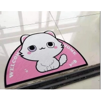 Semicircular Cartoon Door Mat Welcome Entrance Rugs for Home Small Carpet for Bedroom Bathroom Floor Doormats Non-Slip Pet Pads