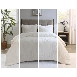Arctic Fur Down Alternative Comforter Mini Set Bed Linen Set King/California King Ivory Freight Free Sets Bedding Home Textile