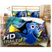 Finding Nemo Disney Cartoon 3D Bedding Set Beautiful Coral Marine Fish Print Duvet Cover Set Home Textile For Kids Adult Bedroom