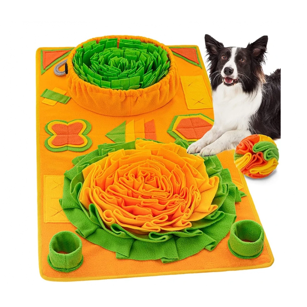 Pet Dog Snuffle Mat Nose Smell Training Sniffing Pad Dog Puzzle Toy Slow Feeding Bowl Food Dispenser Treats Pad Washable Dog toy