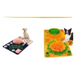 Pet Dog Snuffle Mat Nose Smell Training Sniffing Pad Dog Puzzle Toy Slow Feeding Bowl Food Dispenser Treats Pad Washable Dog toy